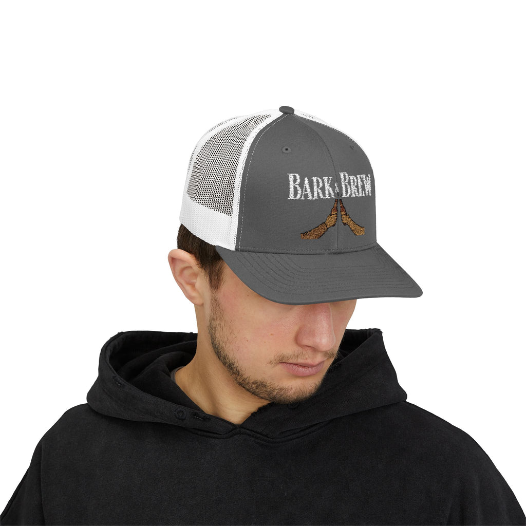 Trucker Cap — "Bark and Brew"  Snapback