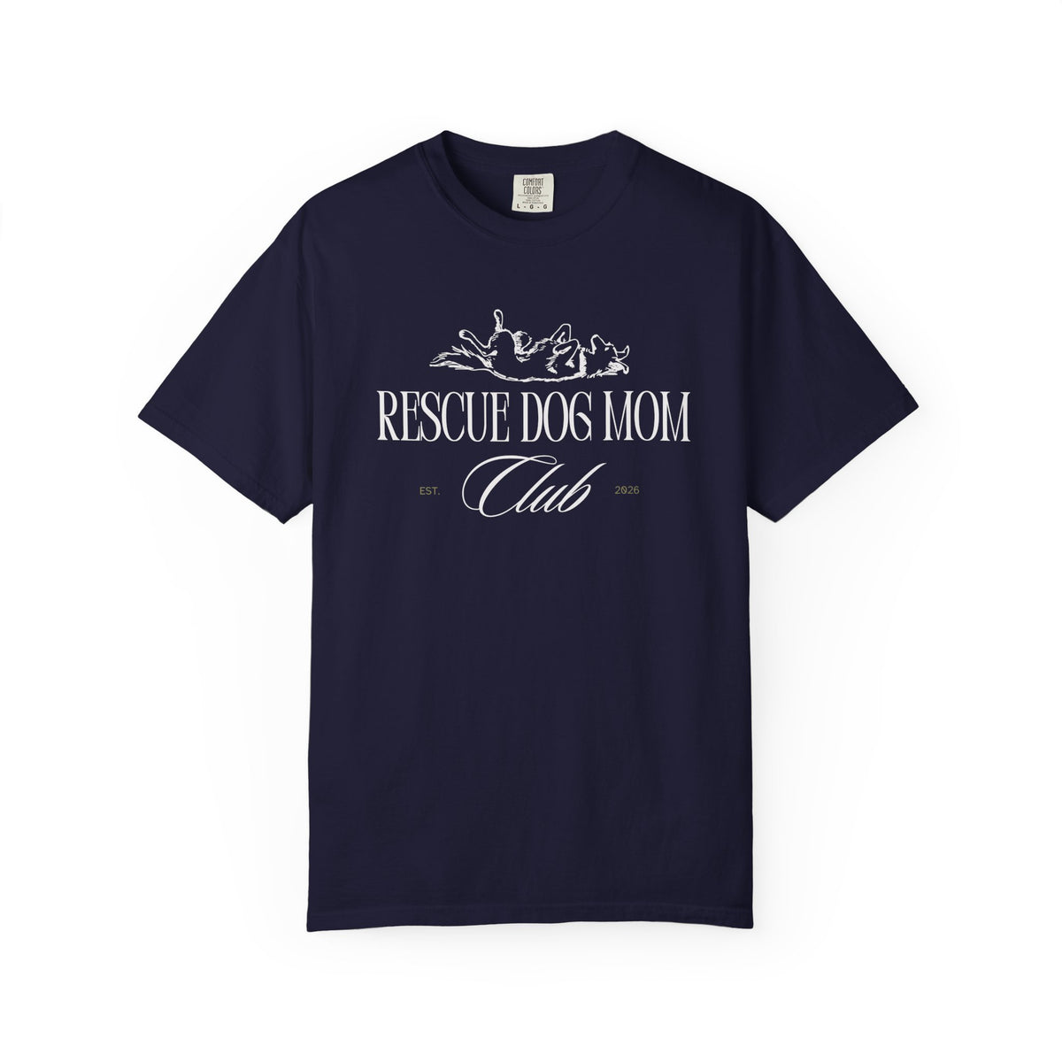 Rescue Dog Mom Club Tee | Comfort Colors® Rescue Dog Shirt | Piper and Friends