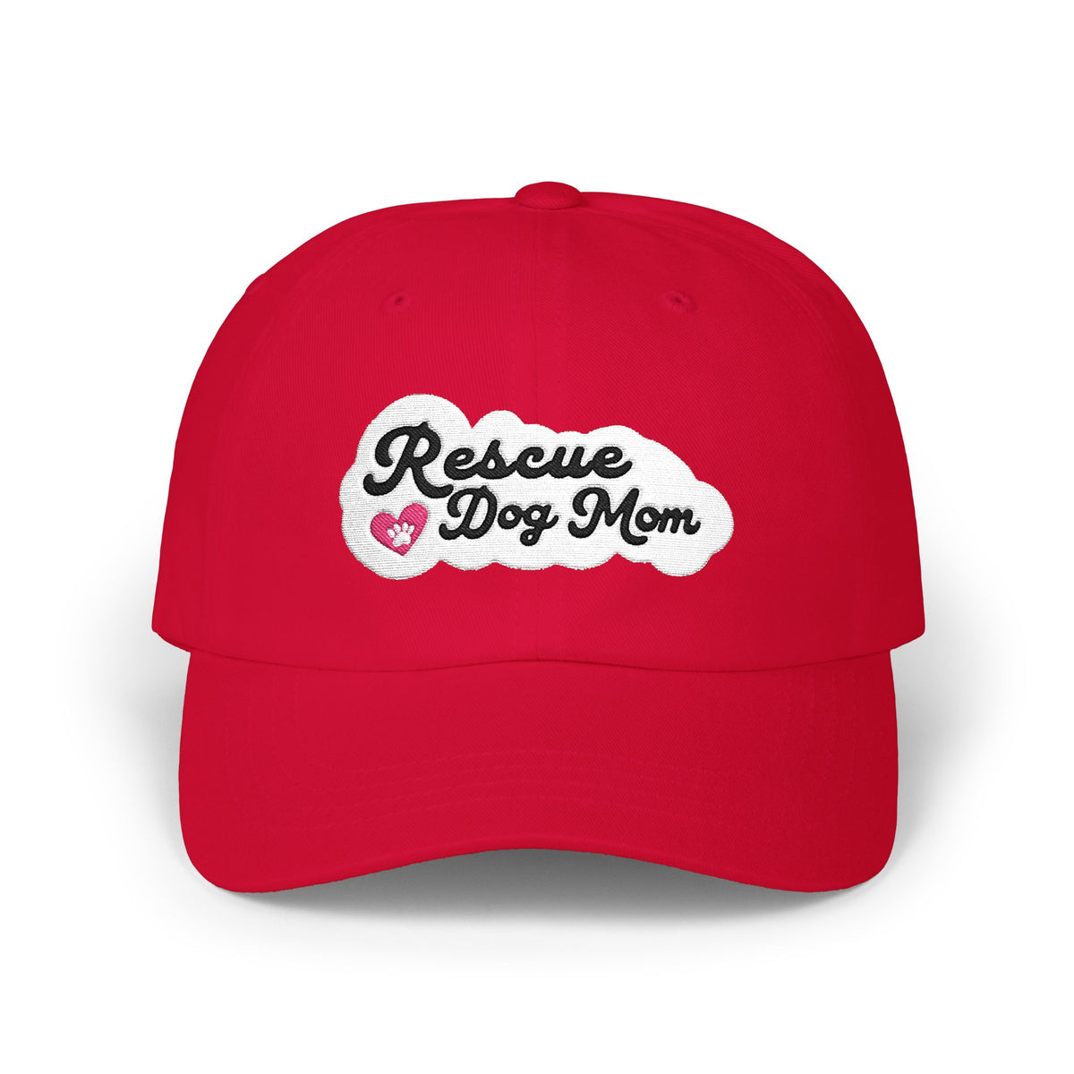 Rescue Dog Mom Embroidered Dad Hat | Dog Mom Baseball Cap | Rescue Pet Mom Gift