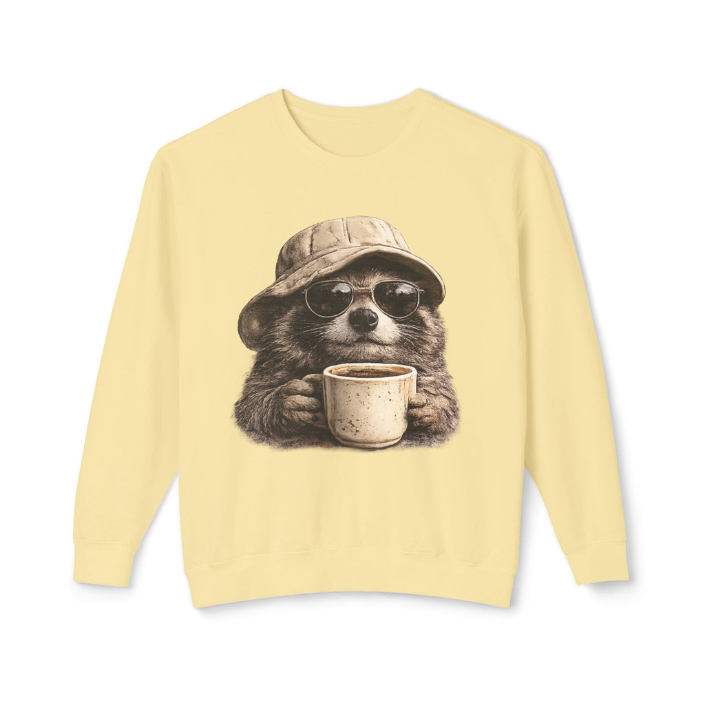 Raccoon with Coffee Sweatshirt