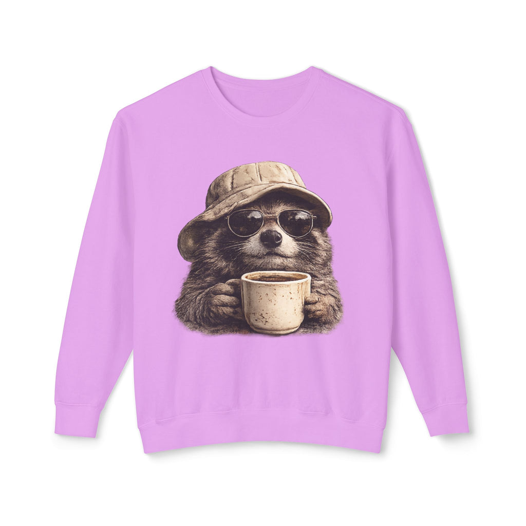 Raccoon with Coffee Sweatshirt