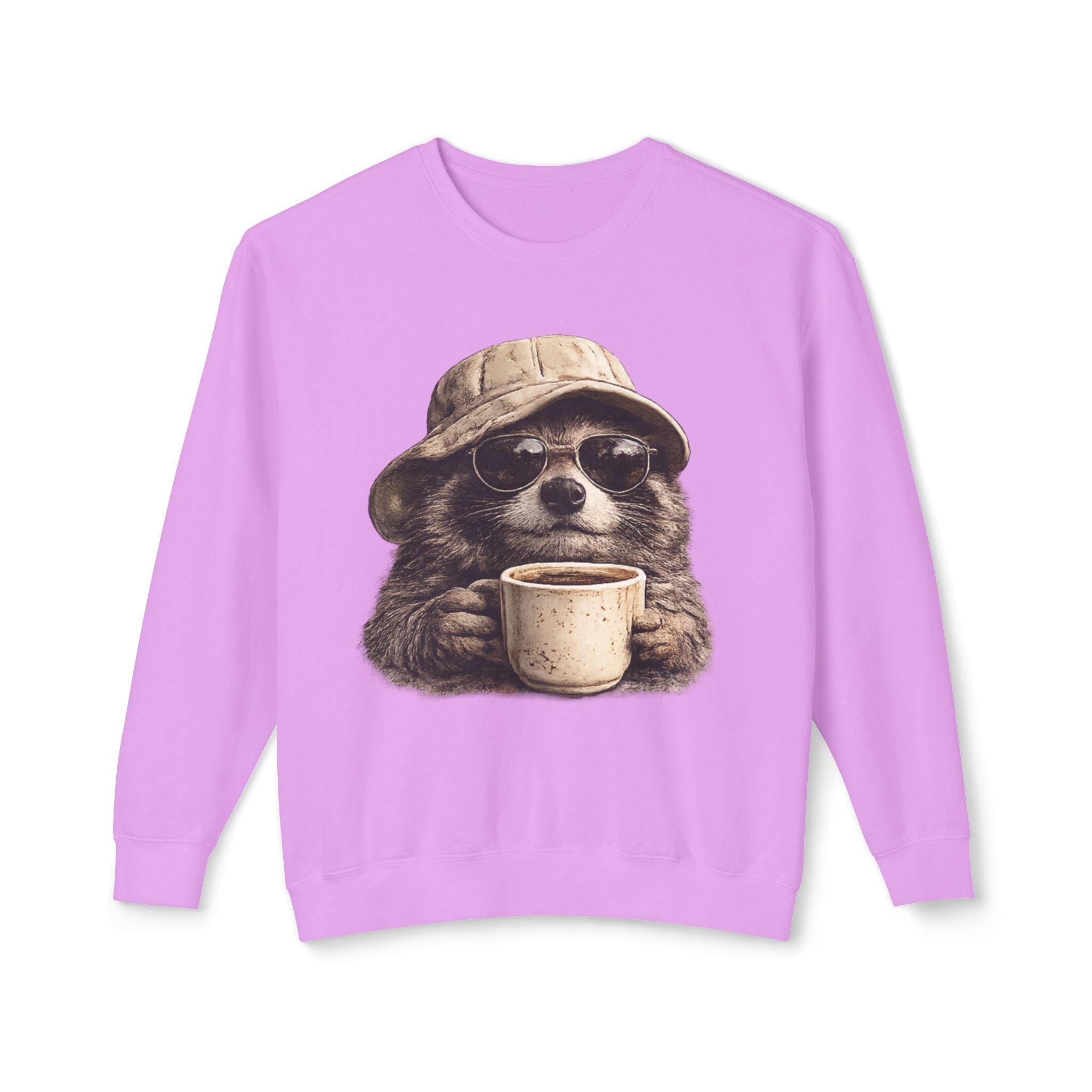 Raccoon with Coffee Sweatshirt