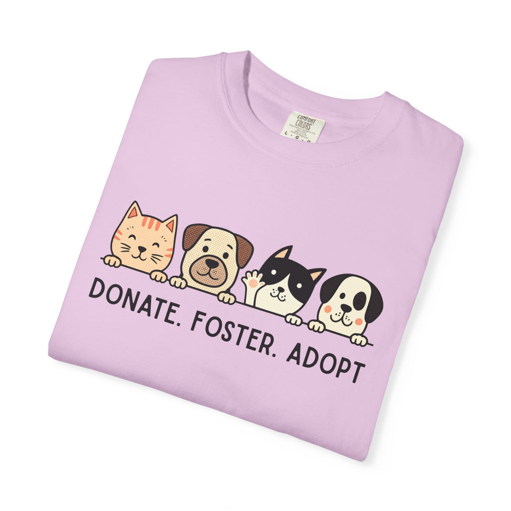 Donate Foster Adopt Shirt | Rescue Animal T-Shirt | Dog & Cat Adoption Tee | Animal Rescue Supporter Gift