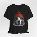 Basset in a Beanie