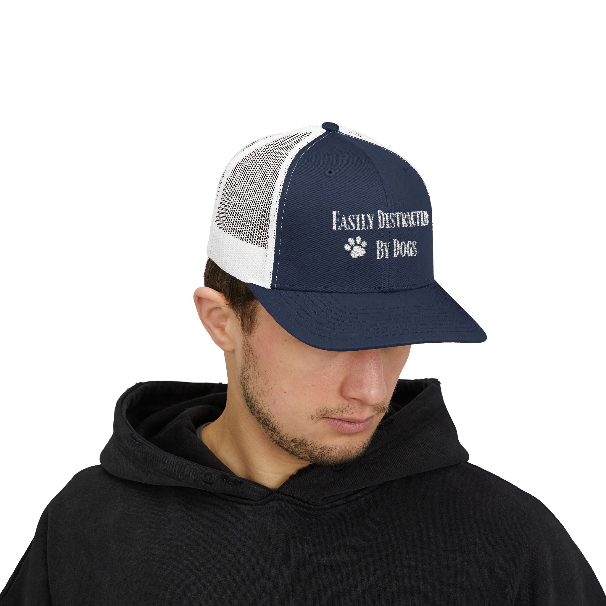Trucker Cap — "Easily Distracted By Dogs"  Snapback