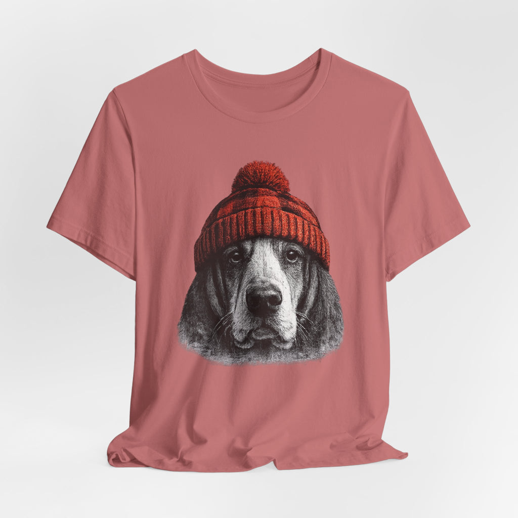 Basset in a Beanie