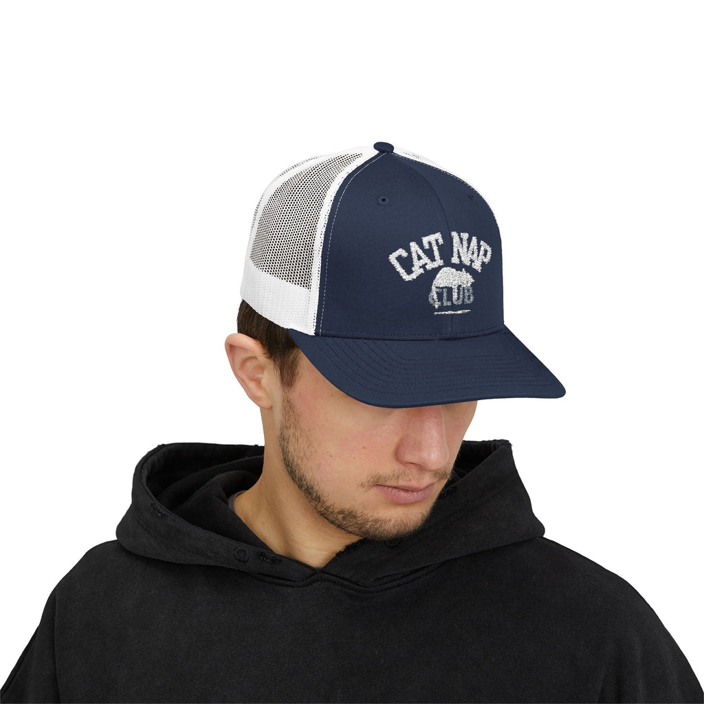 Cat Nap Club Trucker Cap — Snapback Cat Lover Hat