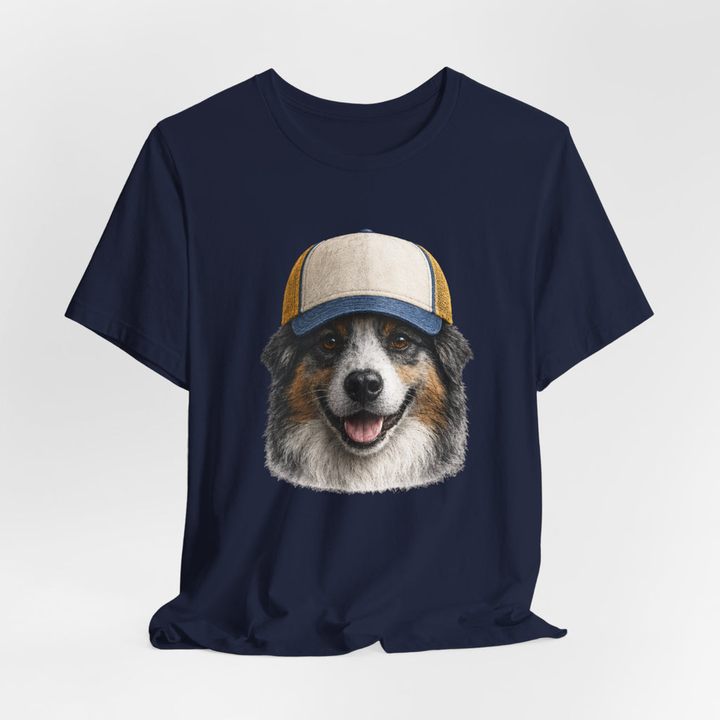 Aussie in a trucker hat