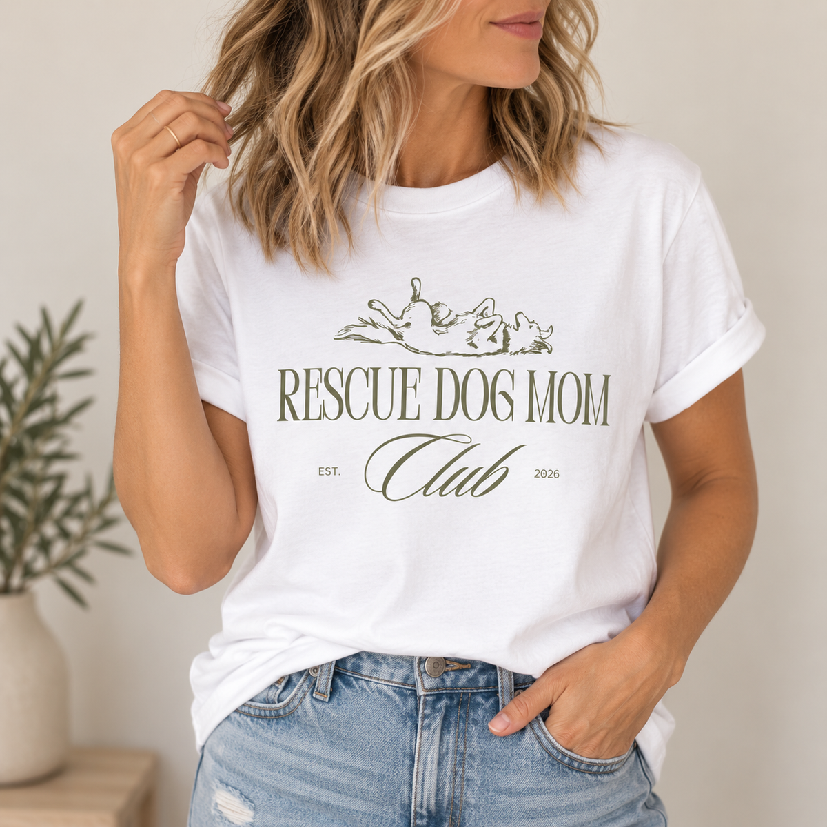 Rescue Dog Mom Club Tee | Comfort Colors® Rescue Dog Shirt | Piper and Friends