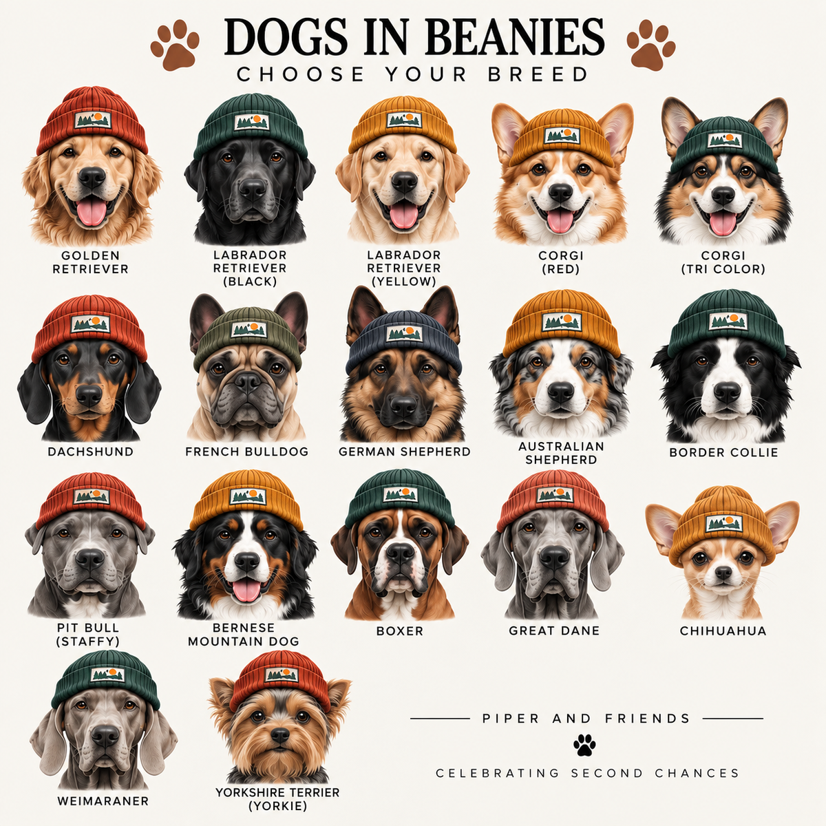 Dogs in Beanies Comfort Colors® Tee