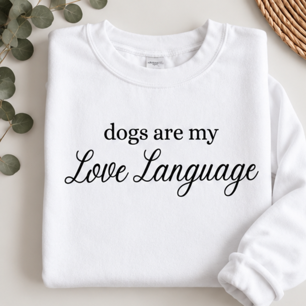 Dogs Are My Love Language Comfort Colors Crewneck Sweatshirt