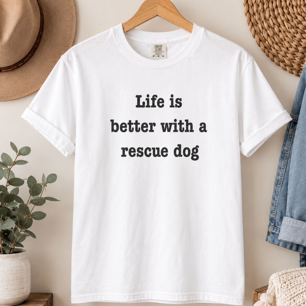 Life Is Better With a Rescue Dog Tee | Comfort Colors® Rescue Dog Shirt
