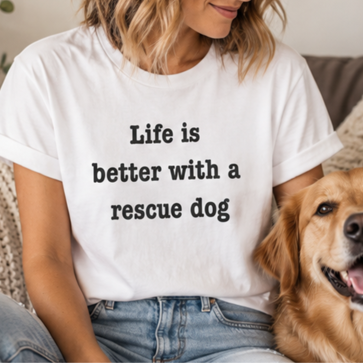 Life Is Better With a Rescue Dog Tee | Comfort Colors® Rescue Dog Shirt