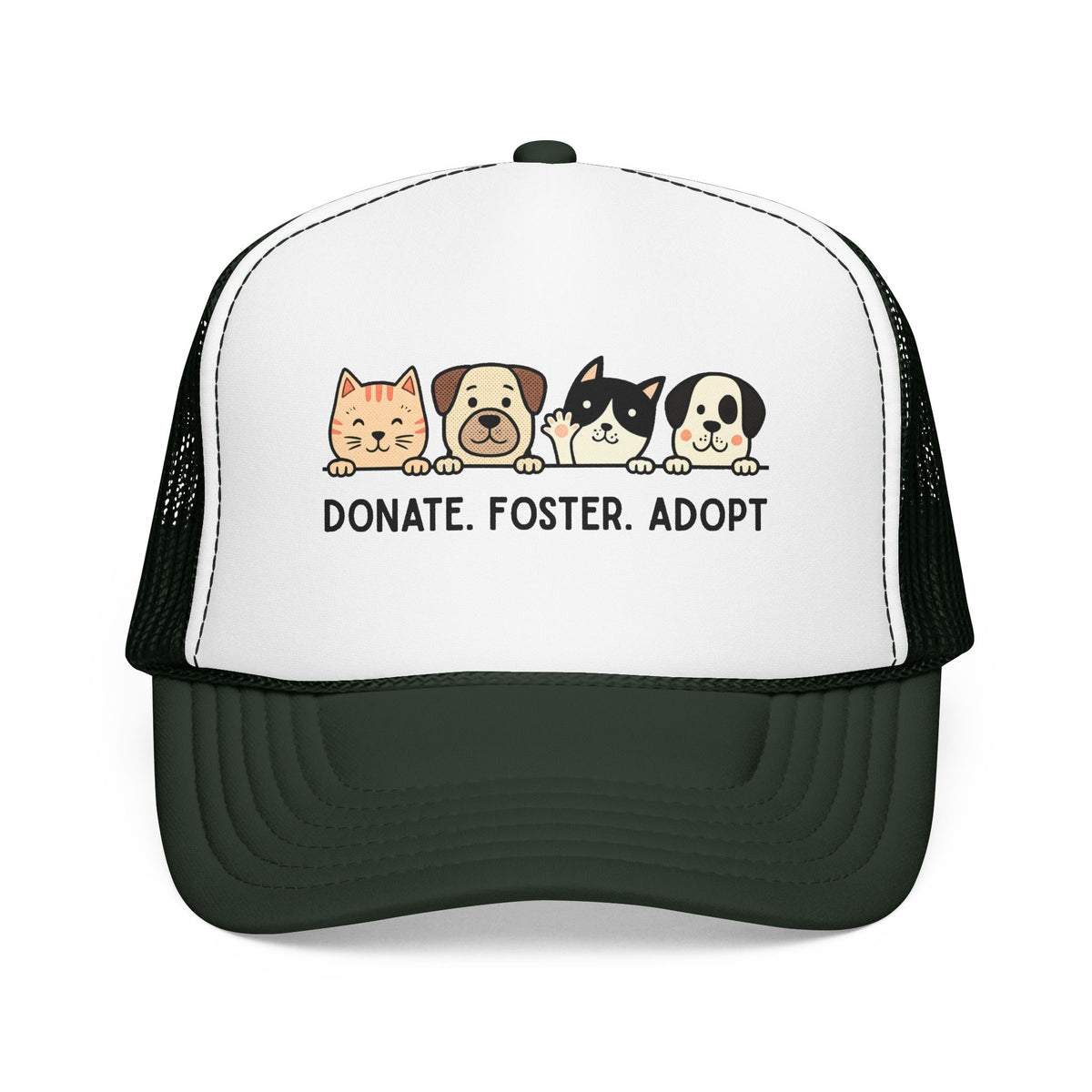 Donate Foster Adopt Trucker Hat — Rescue Pet Mesh Cap