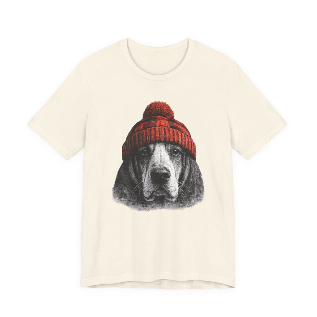 Basset in a Beanie