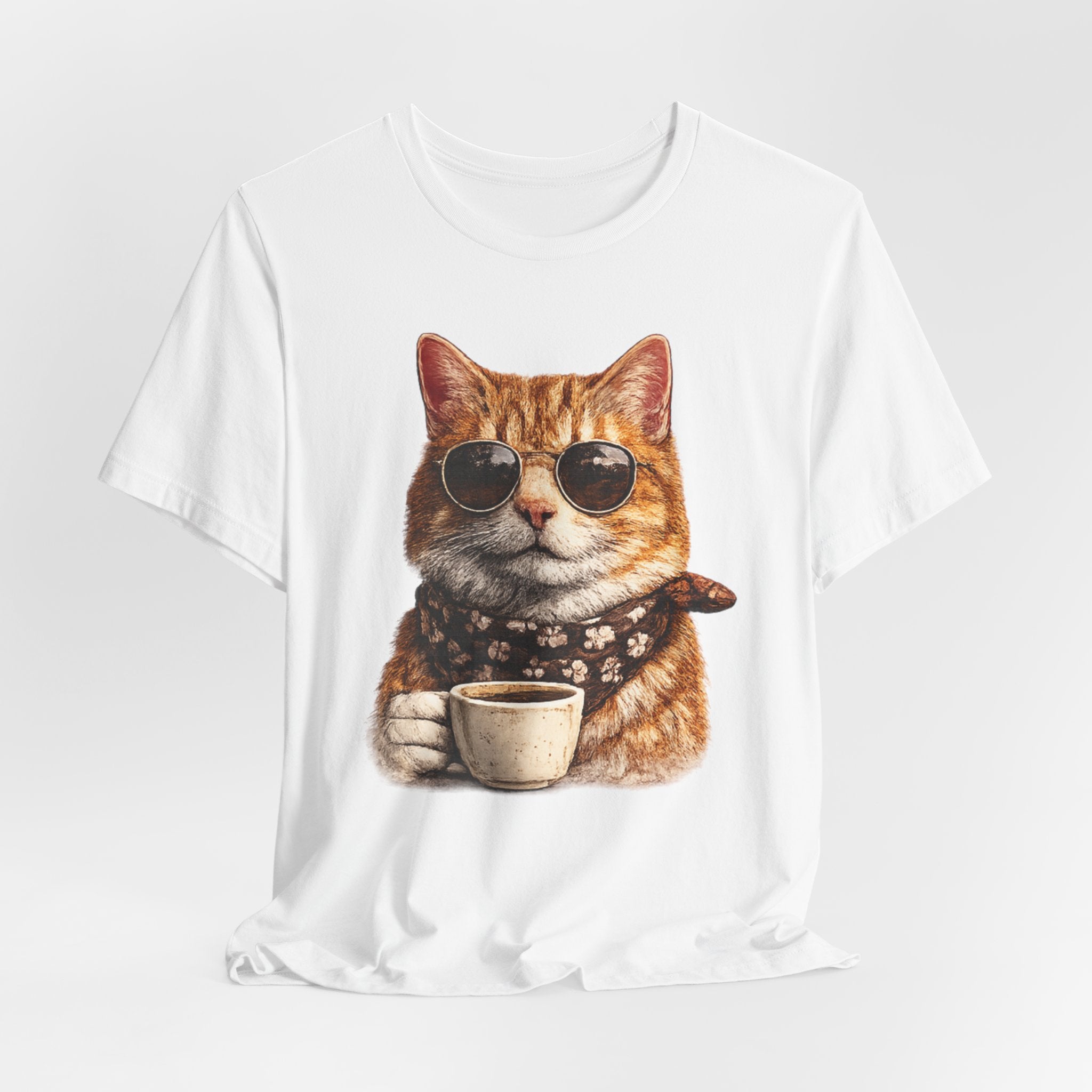 Cool Cat with Coffee