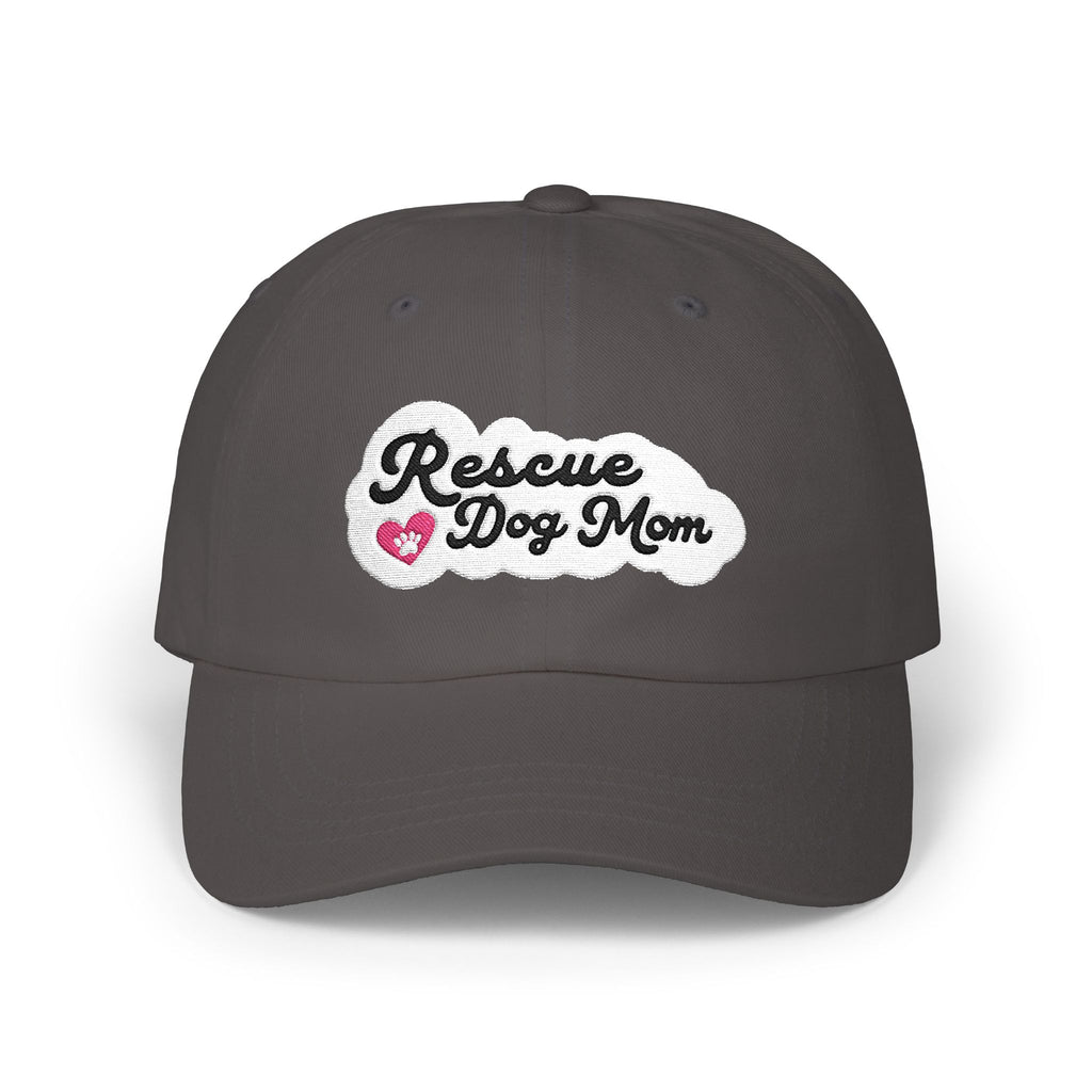 Rescue Dog Mom Embroidered Dad Hat | Dog Mom Baseball Cap | Rescue Pet Mom Gift