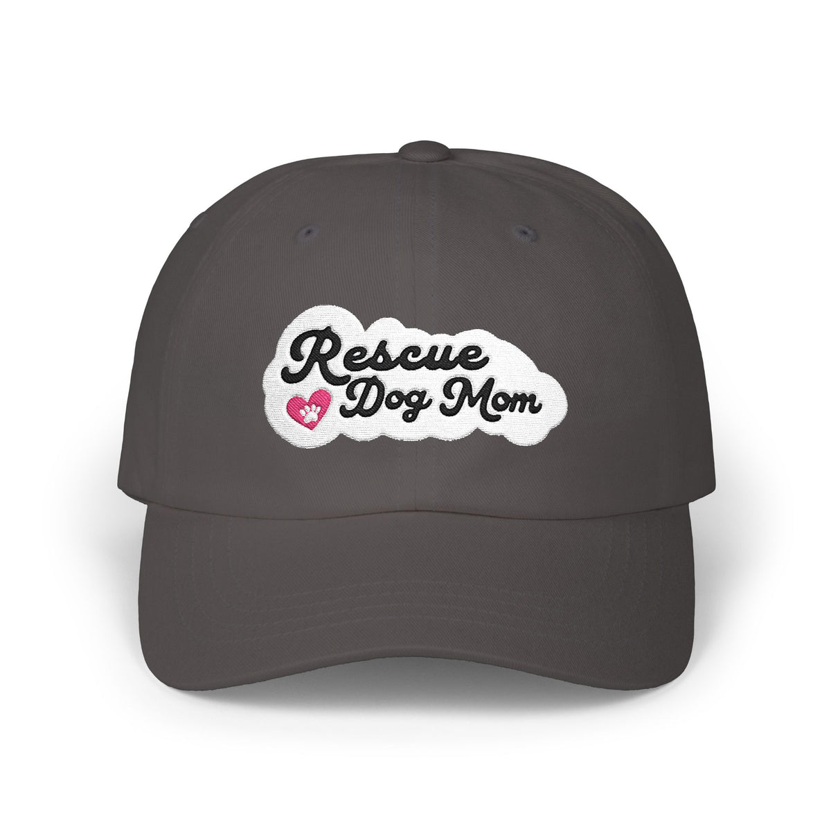 Rescue Dog Mom Embroidered Dad Hat | Dog Mom Baseball Cap | Rescue Pet Mom Gift