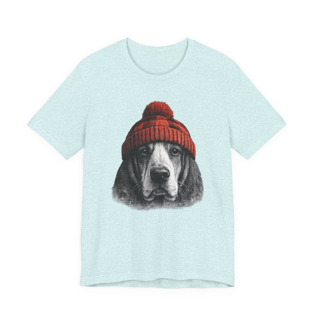 Basset in a Beanie