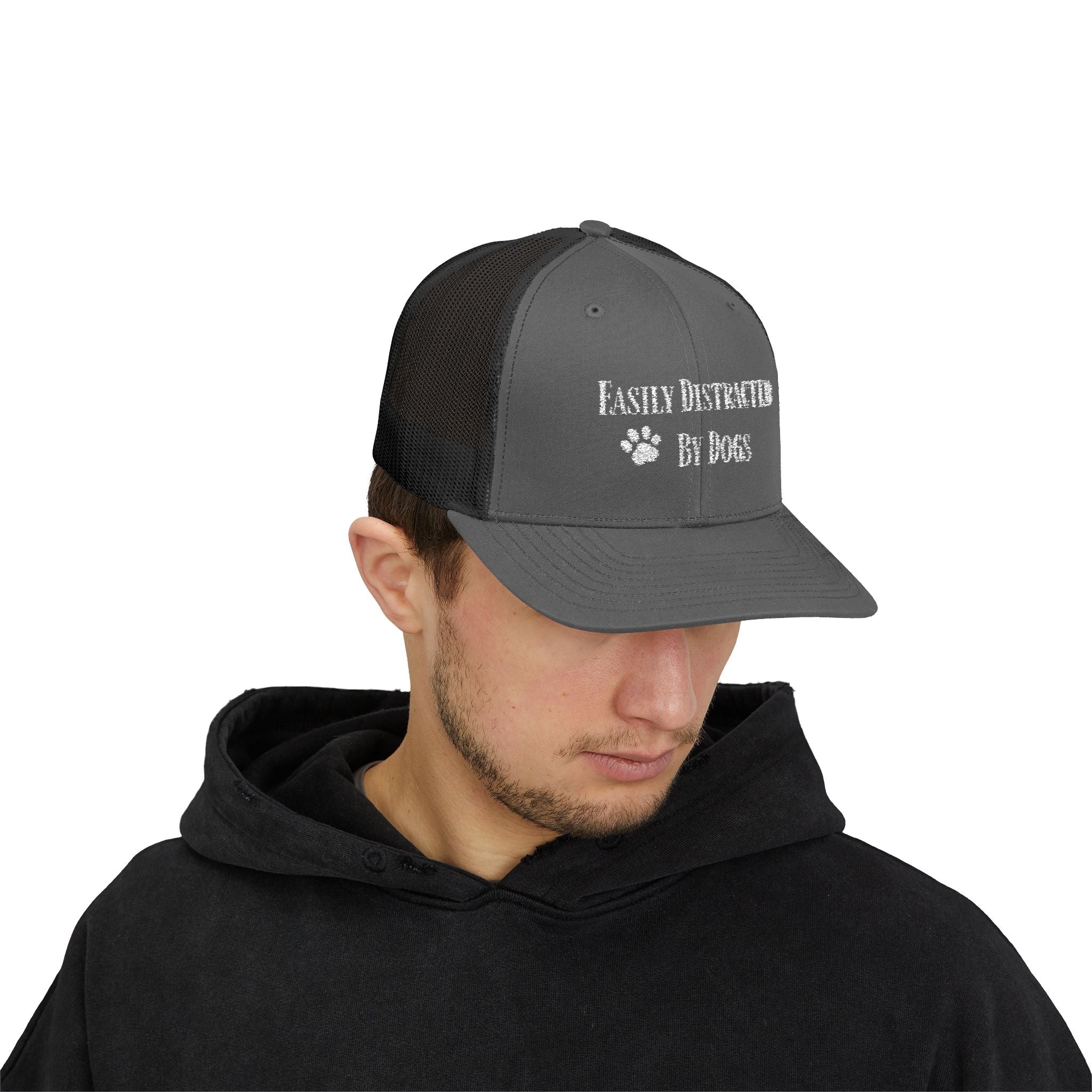 Trucker Cap — "Easily Distracted By Dogs"  Snapback