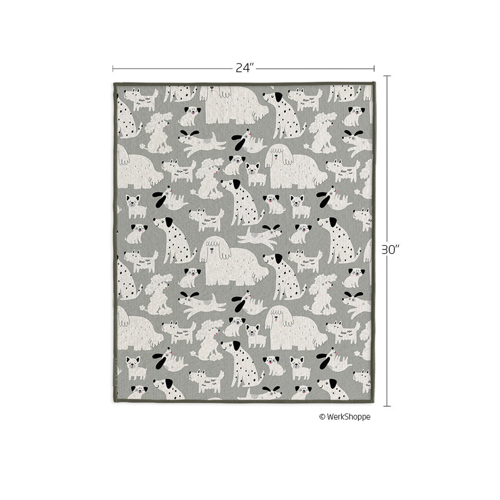 Gray & Black Dogs Pet Drying Towel