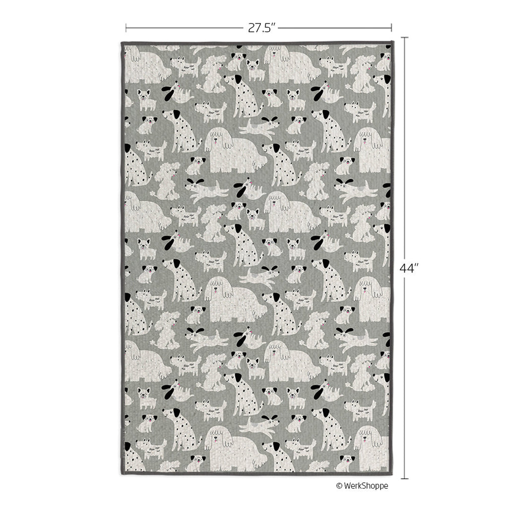 Gray & Black Dogs Pet Drying Towel