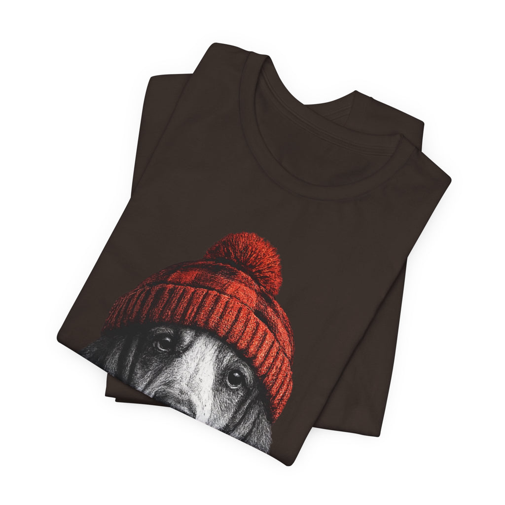Basset in a Beanie