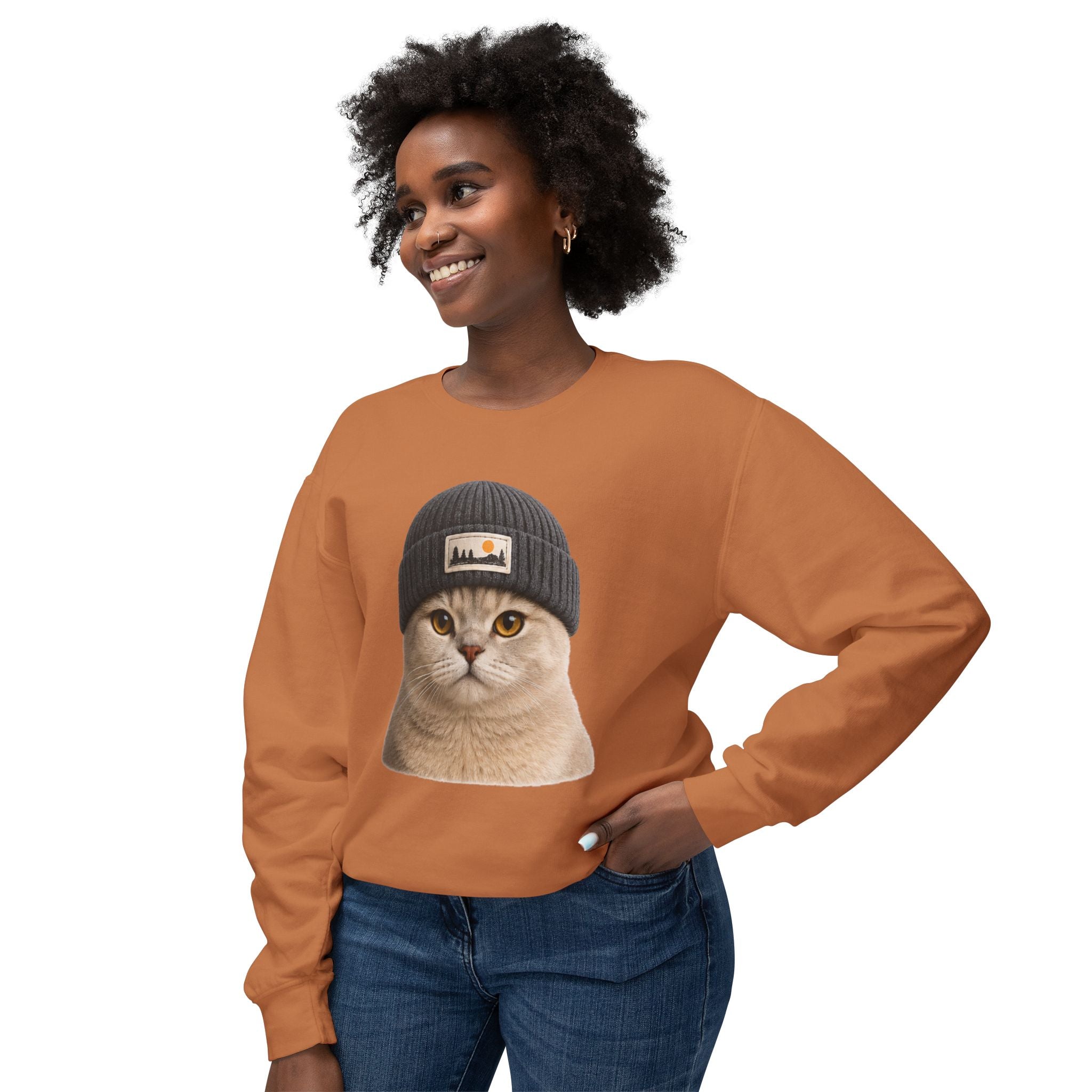 Cat Beanie Sweatshirt