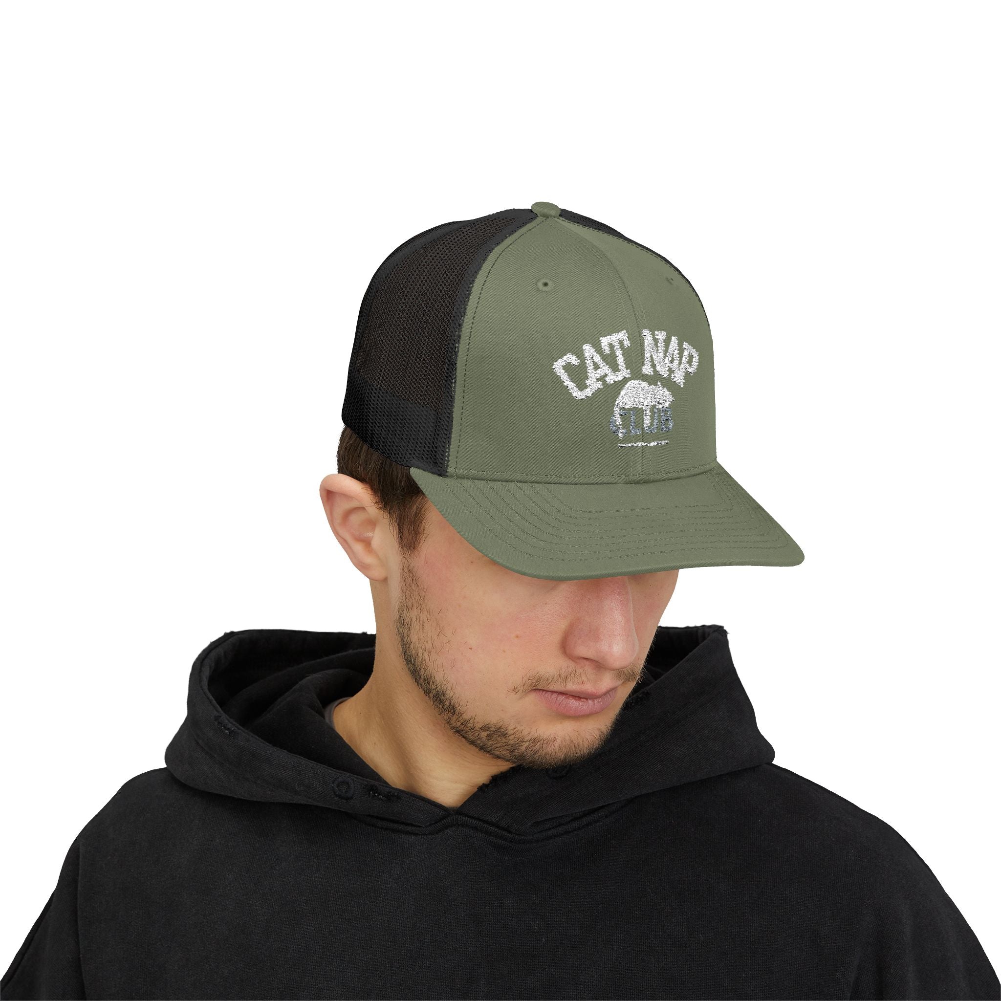 Cat Nap Club Trucker Cap — Snapback Cat Lover Hat