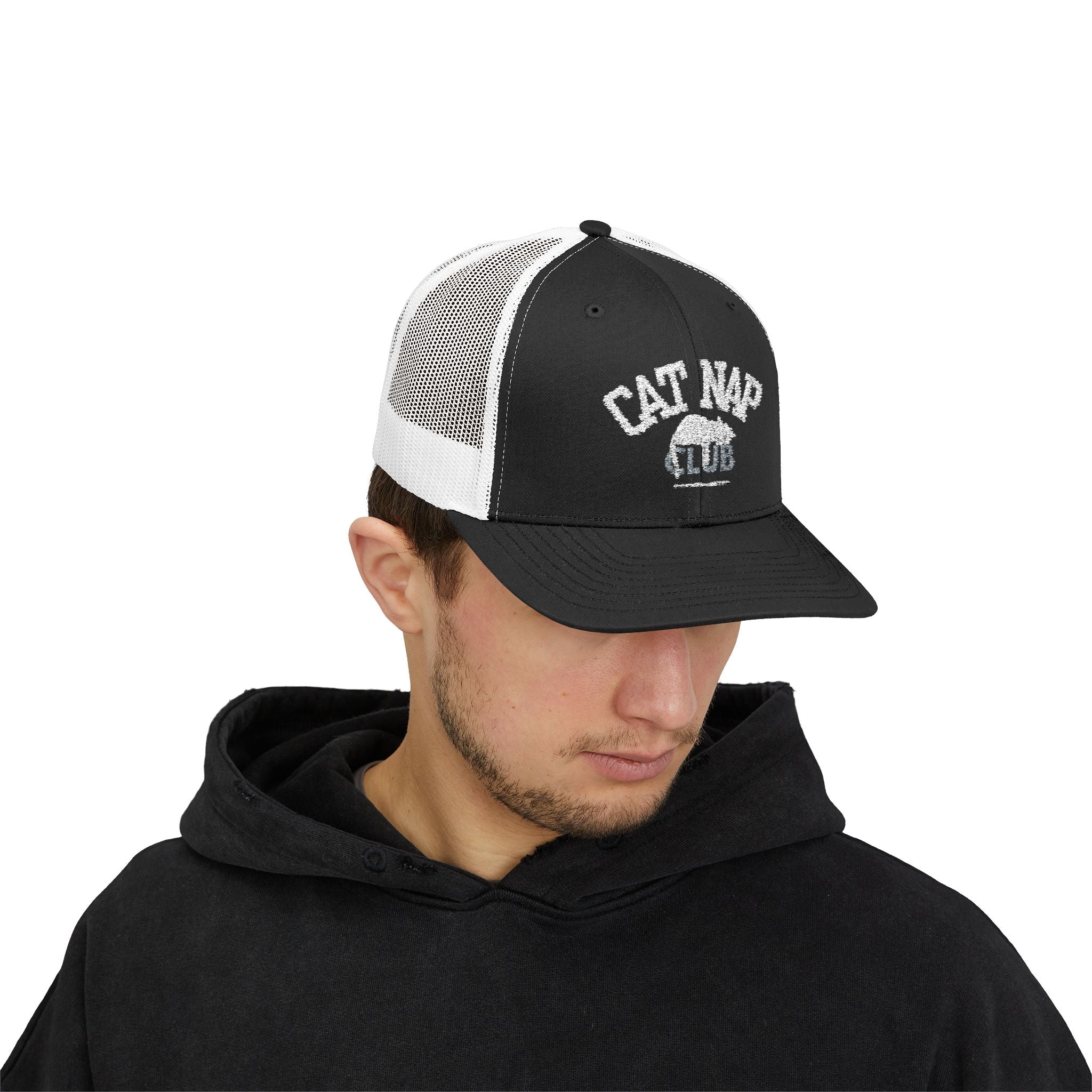 Cat Nap Club Trucker Cap — Snapback Cat Lover Hat