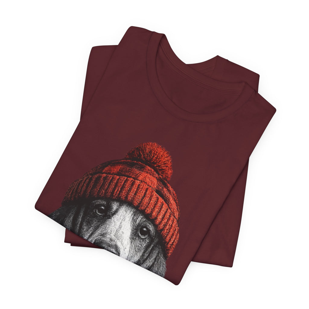 Basset in a Beanie