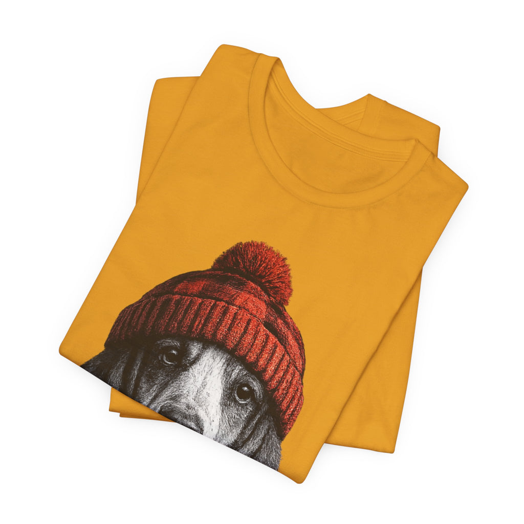 Basset in a Beanie
