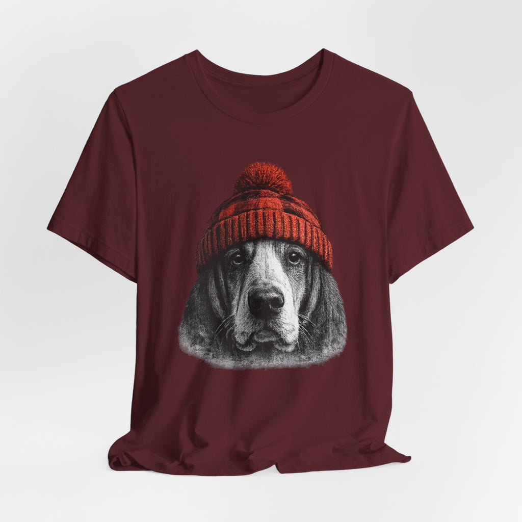 Basset in a Beanie