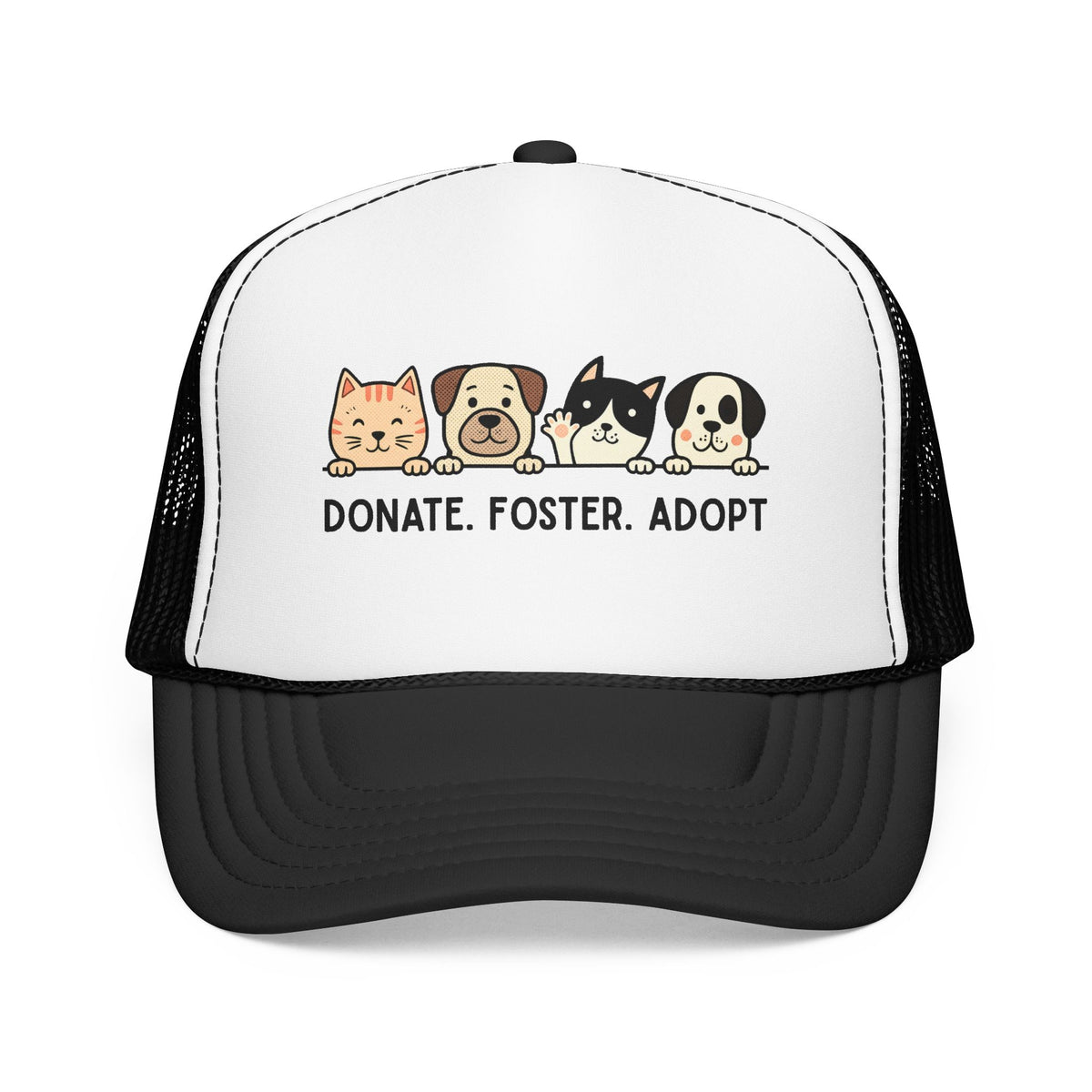 Donate Foster Adopt Trucker Hat — Rescue Pet Mesh Cap