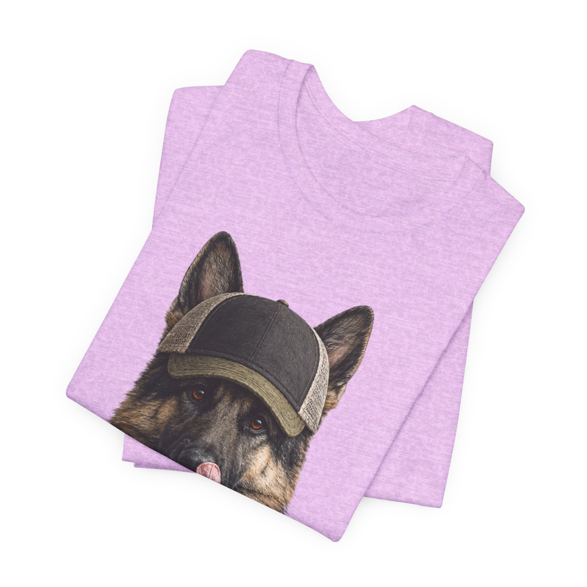 German Shepard in Trucker Hat