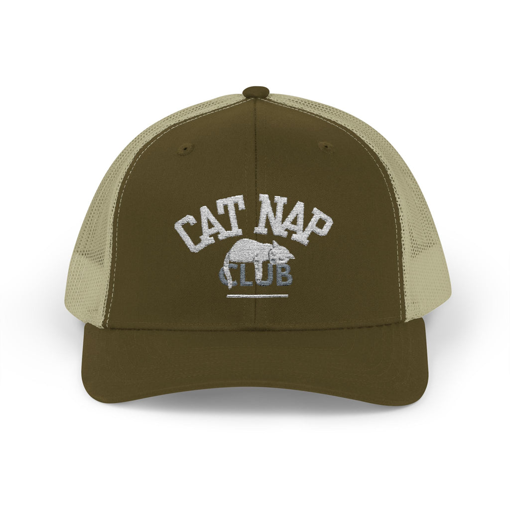 Cat Nap Club Trucker Cap — Snapback Cat Lover Hat