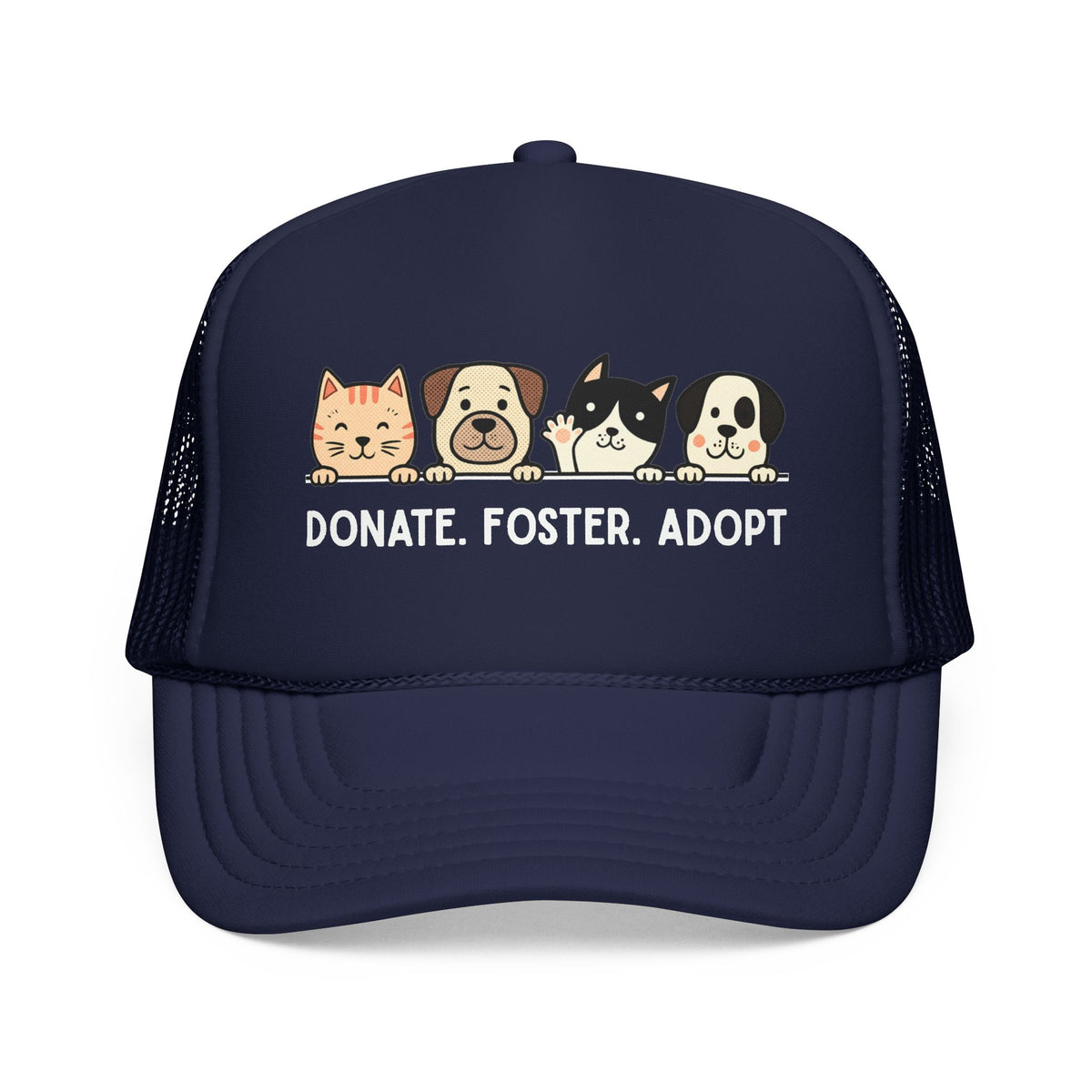 Donate Foster Adopt Trucker Hat — Rescue Pet Mesh Cap