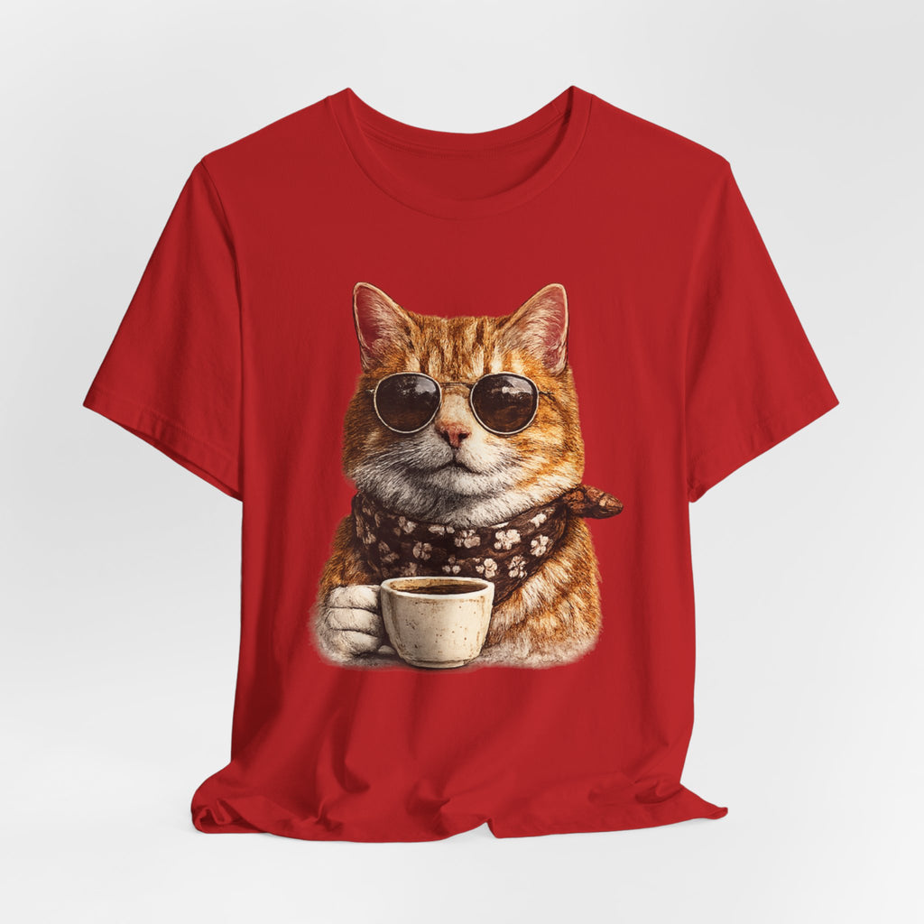 Cool Cat with Coffee