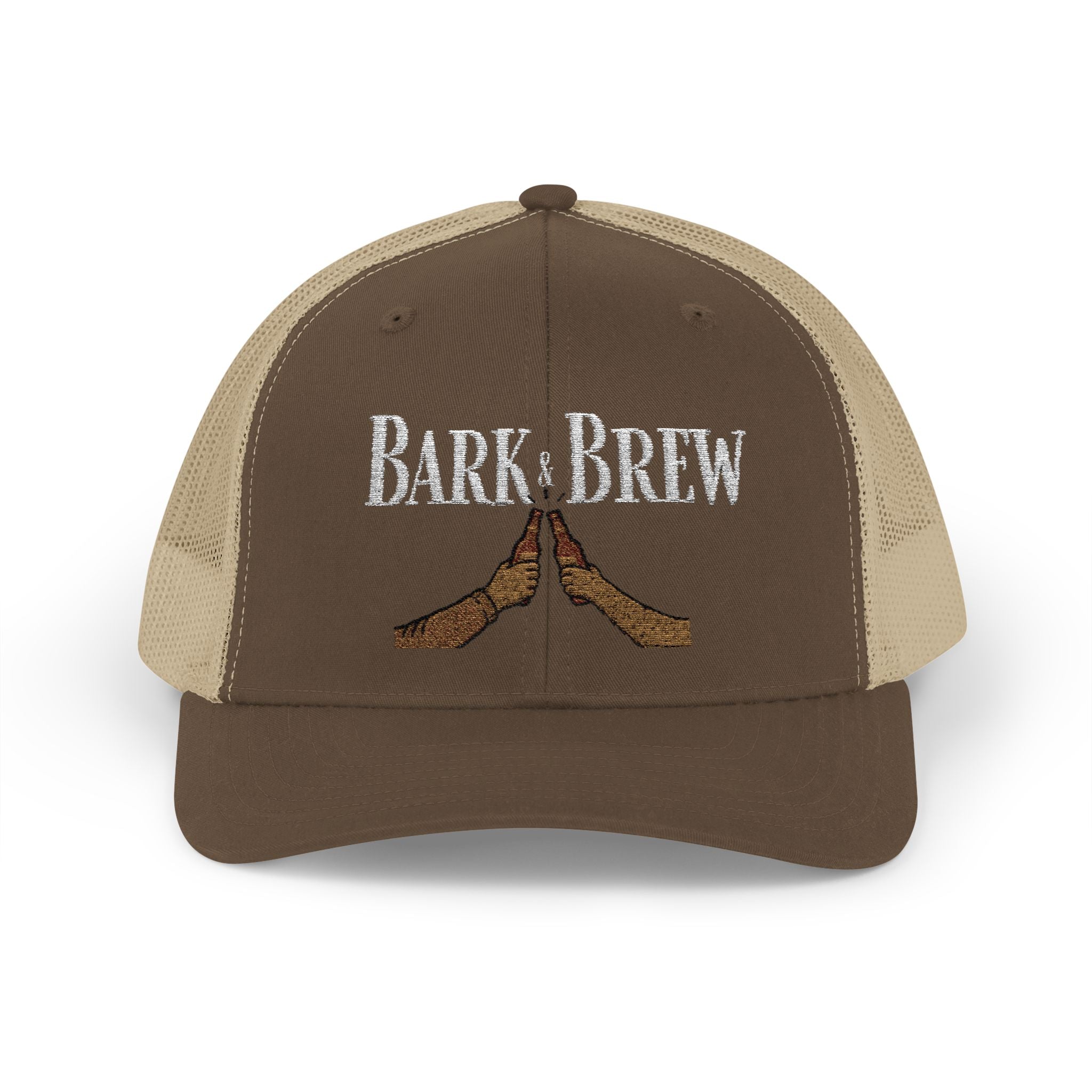 Trucker Cap — "Bark and Brew"  Snapback