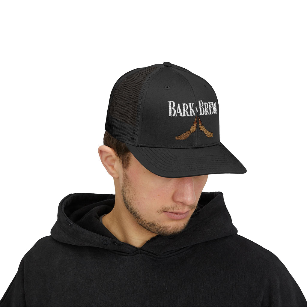 Trucker Cap — "Bark and Brew"  Snapback