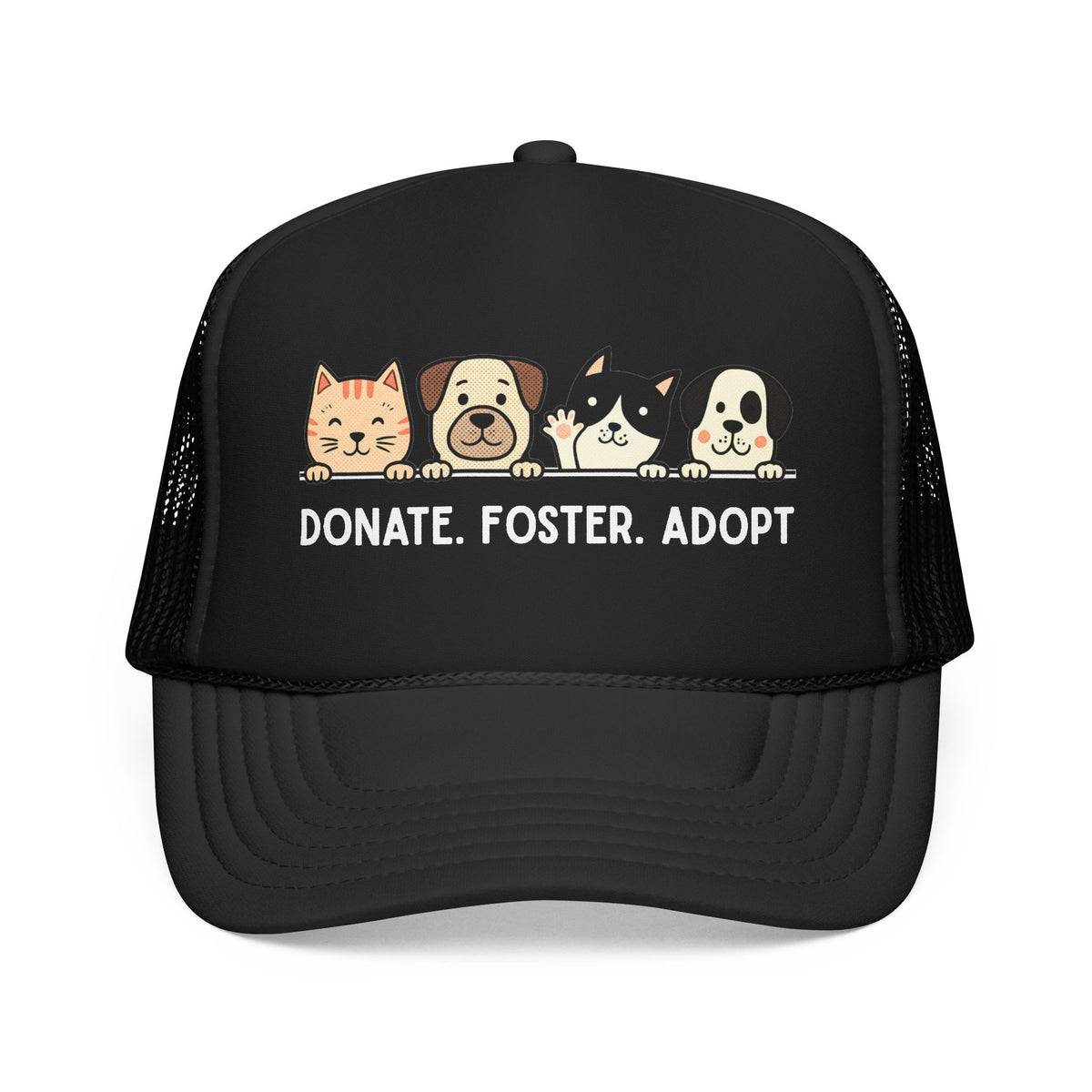 Donate Foster Adopt Trucker Hat — Rescue Pet Mesh Cap