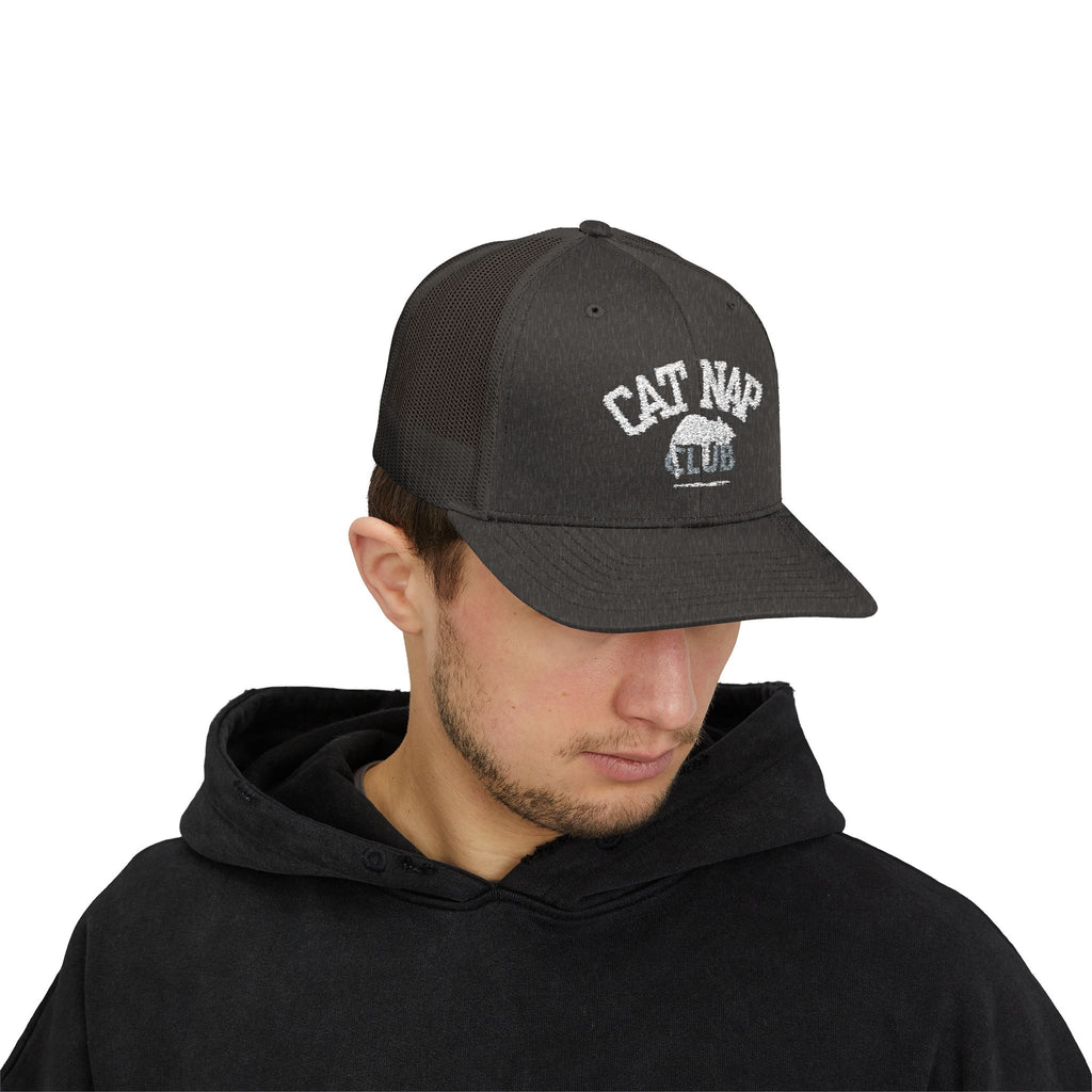 Cat Nap Club Trucker Cap — Snapback Cat Lover Hat