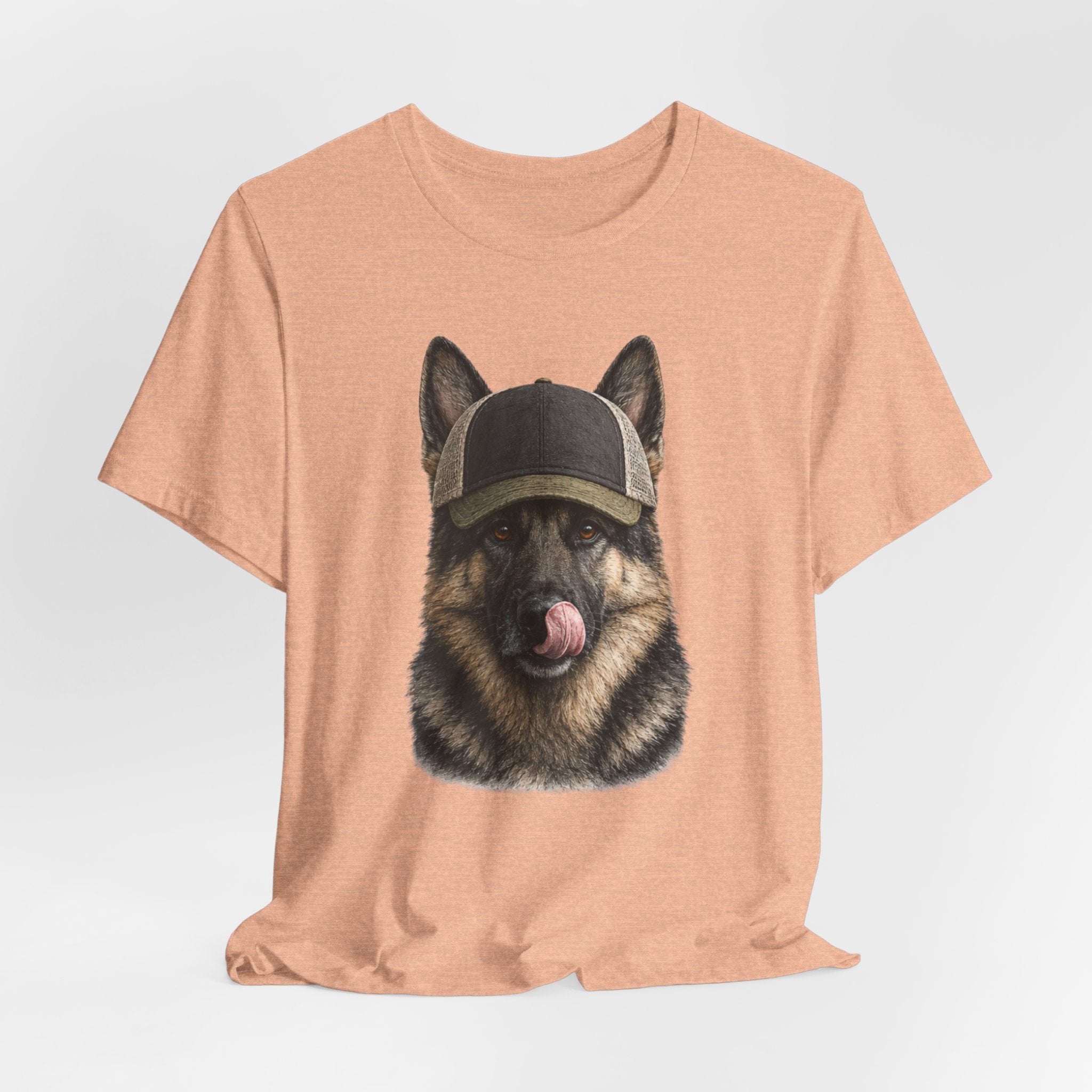 German Shepard in Trucker Hat