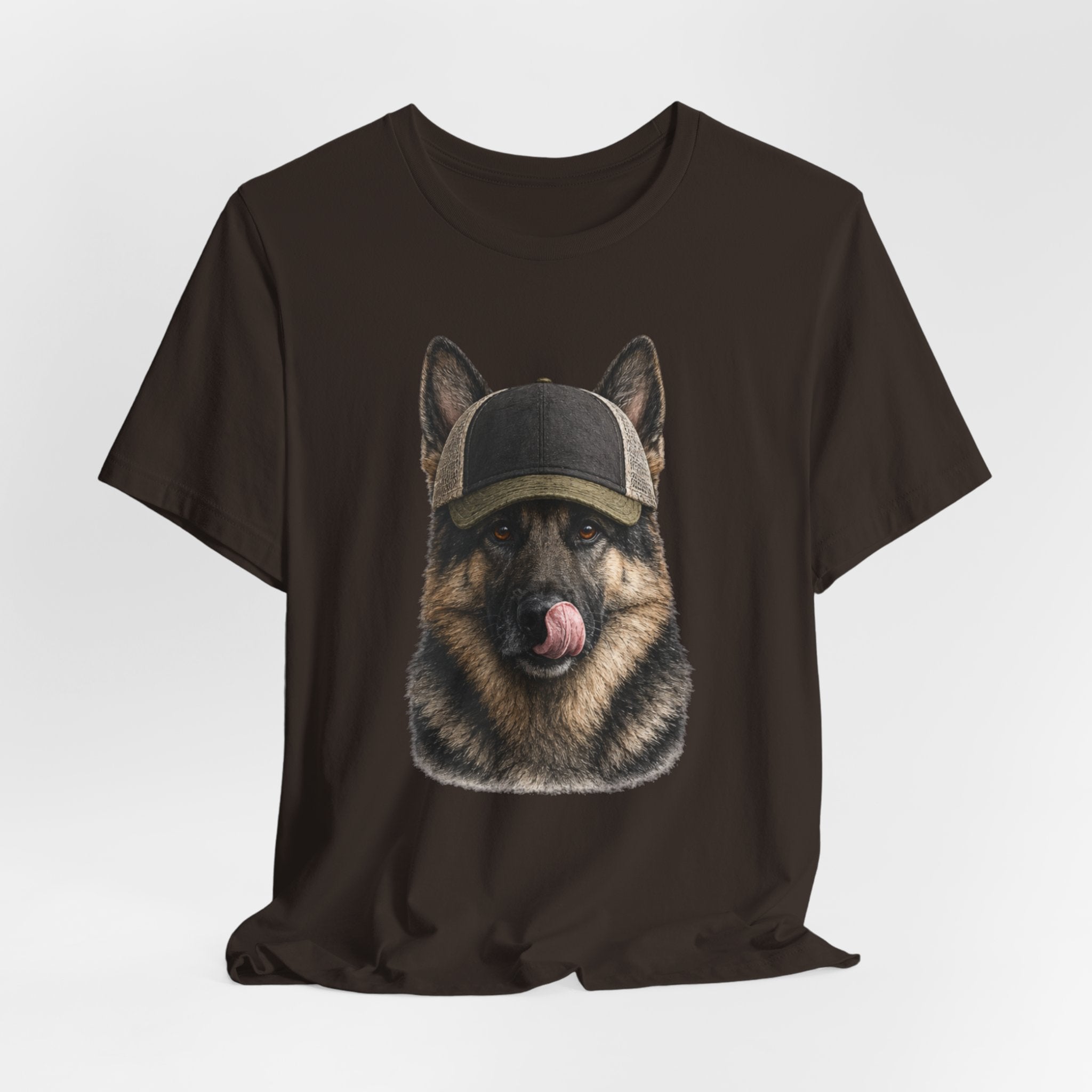 German Shepard in Trucker Hat
