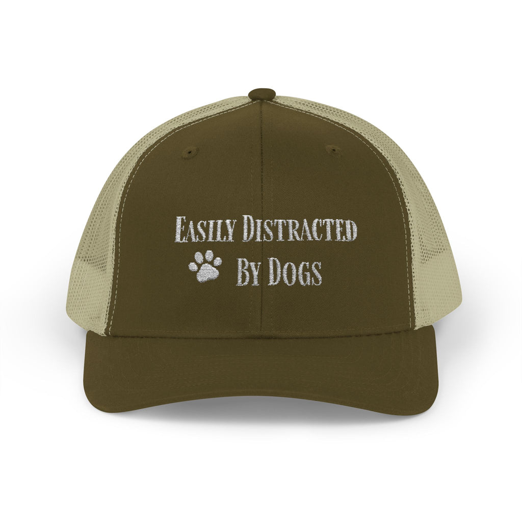 Trucker Cap — "Easily Distracted By Dogs"  Snapback