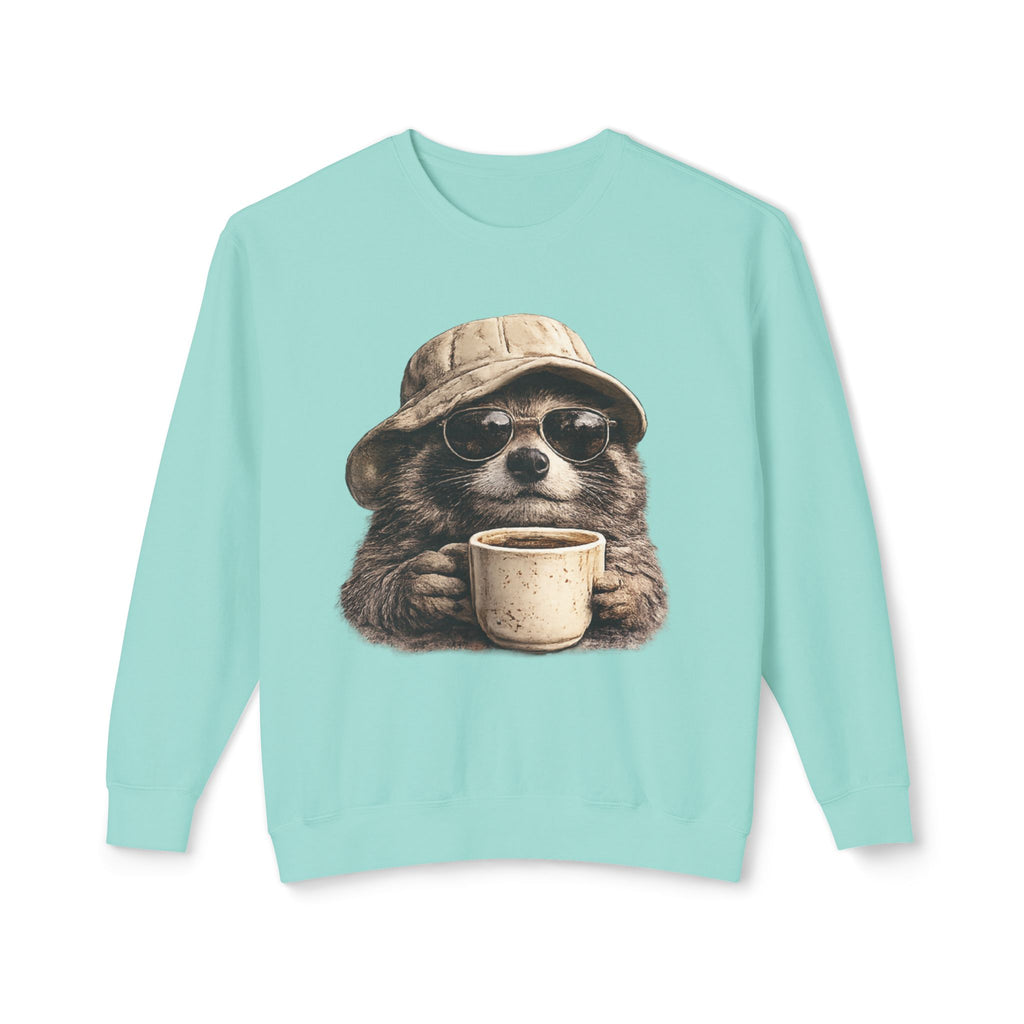 Raccoon with Coffee Sweatshirt