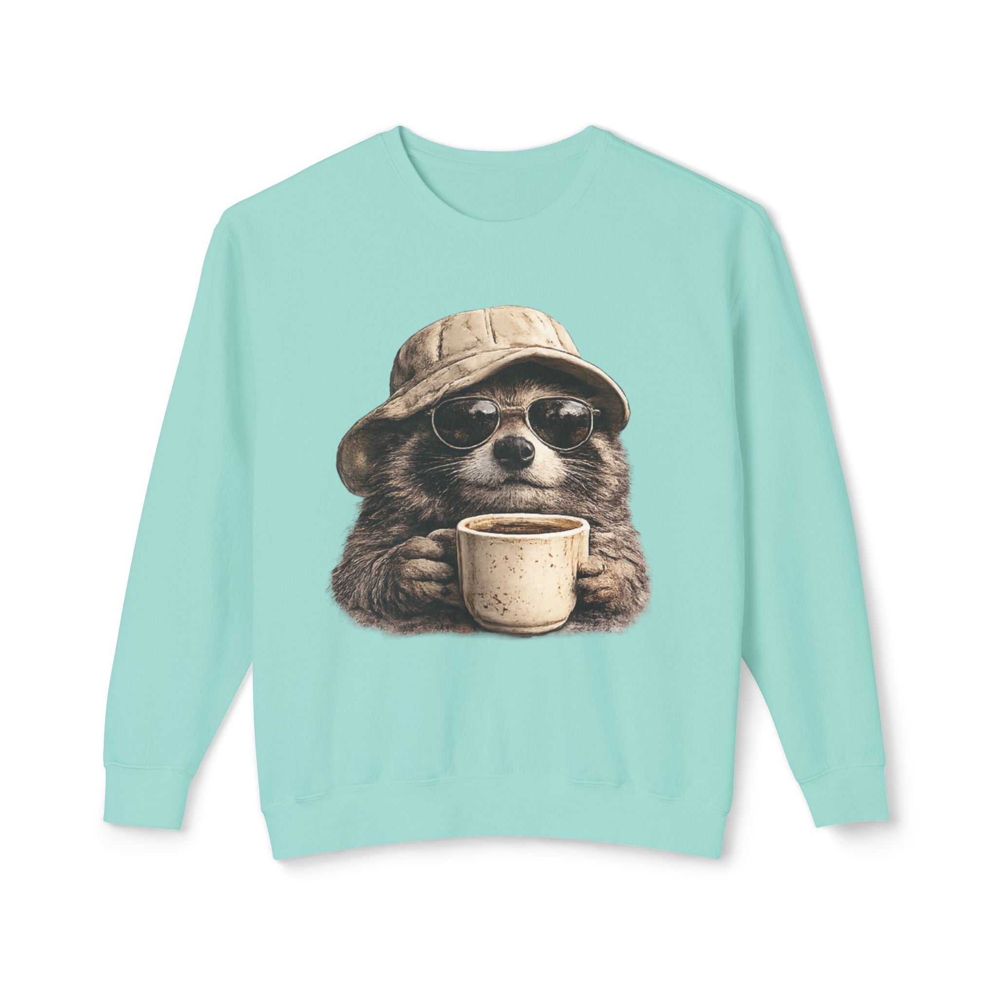 Raccoon with Coffee Sweatshirt
