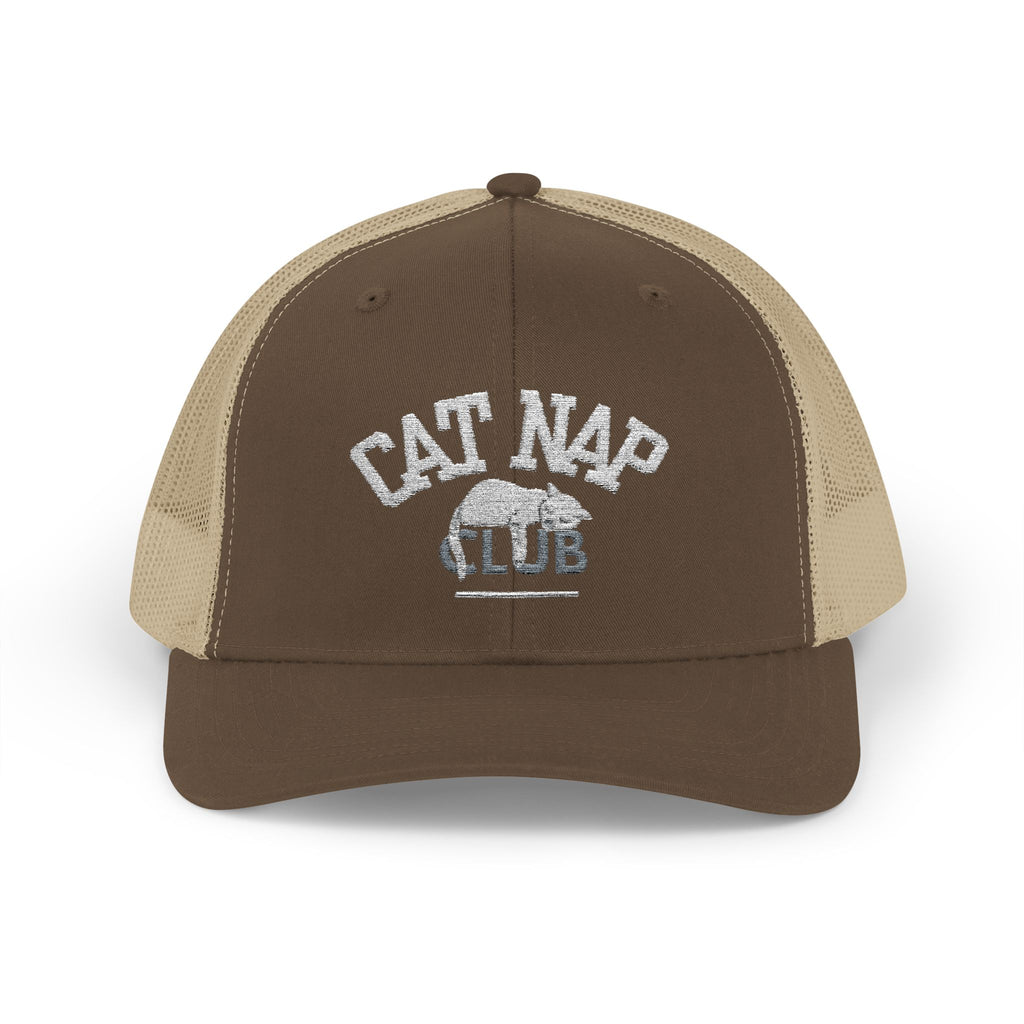 Cat Nap Club Trucker Cap — Snapback Cat Lover Hat