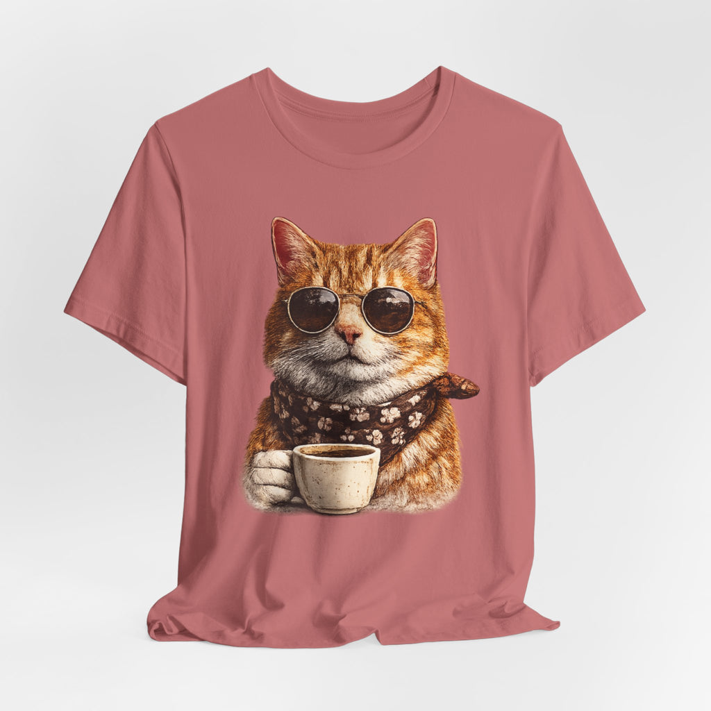 Cool Cat with Coffee
