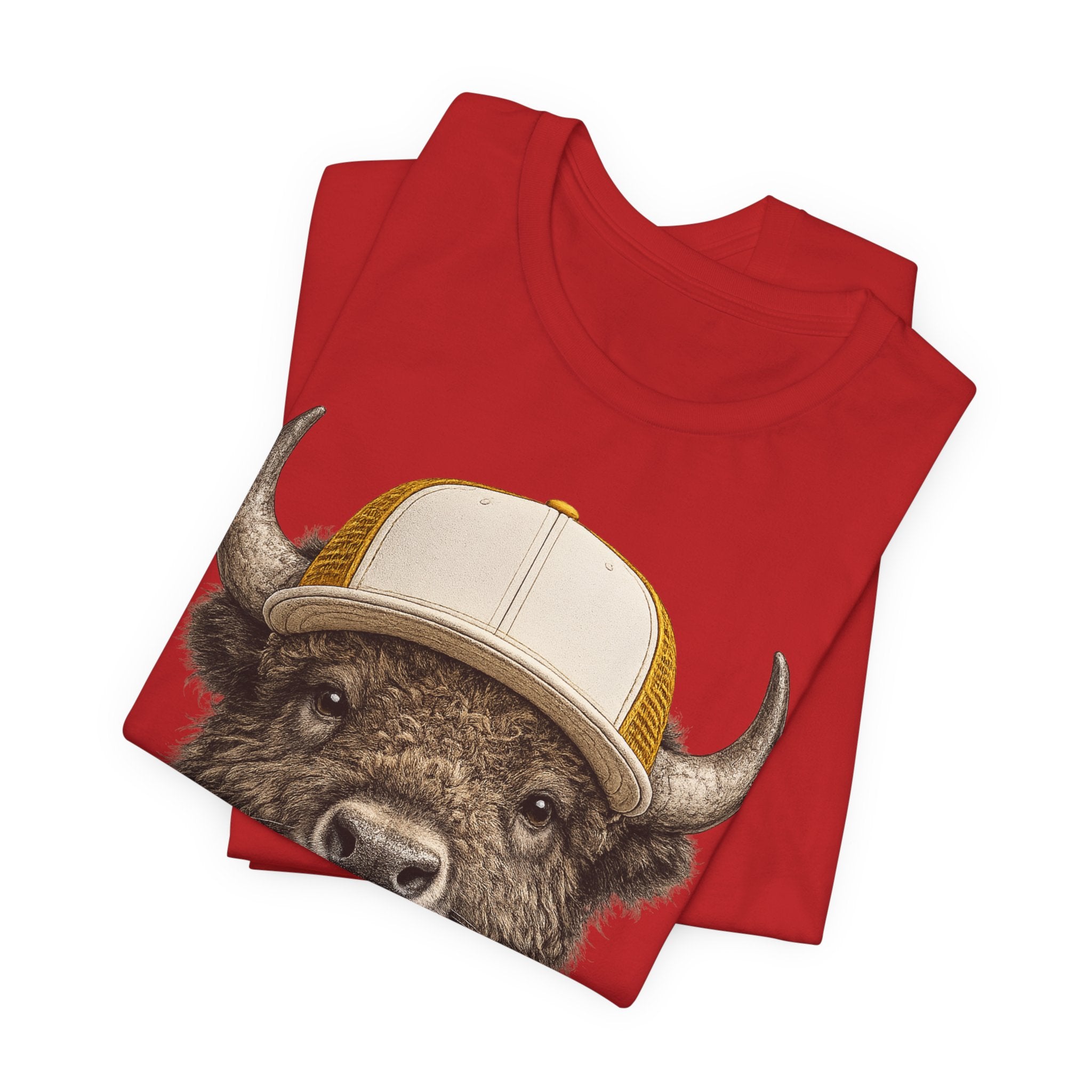 Bison in Trucker Hat